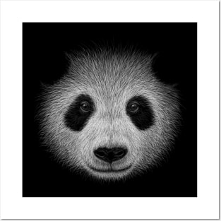 Fancy Panda Illustration Funky Panda-Bear Drawing Posters and Art